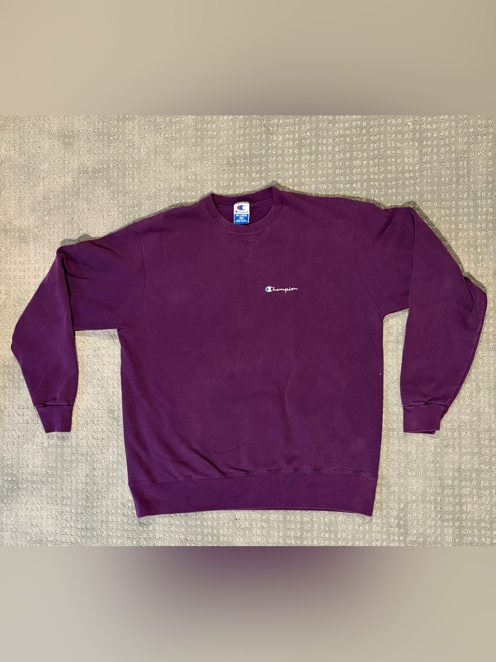 Vintage 90s Champion Royal Purple/Grape Crewneck Pullover Sweatshirt Blank- XXL